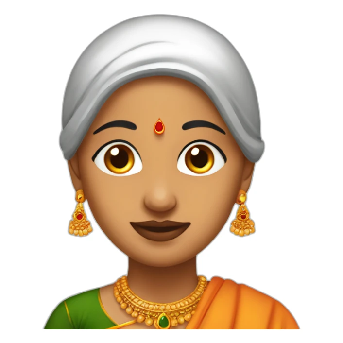 Maharashtrian women with Maharashtrian nose pin sticker