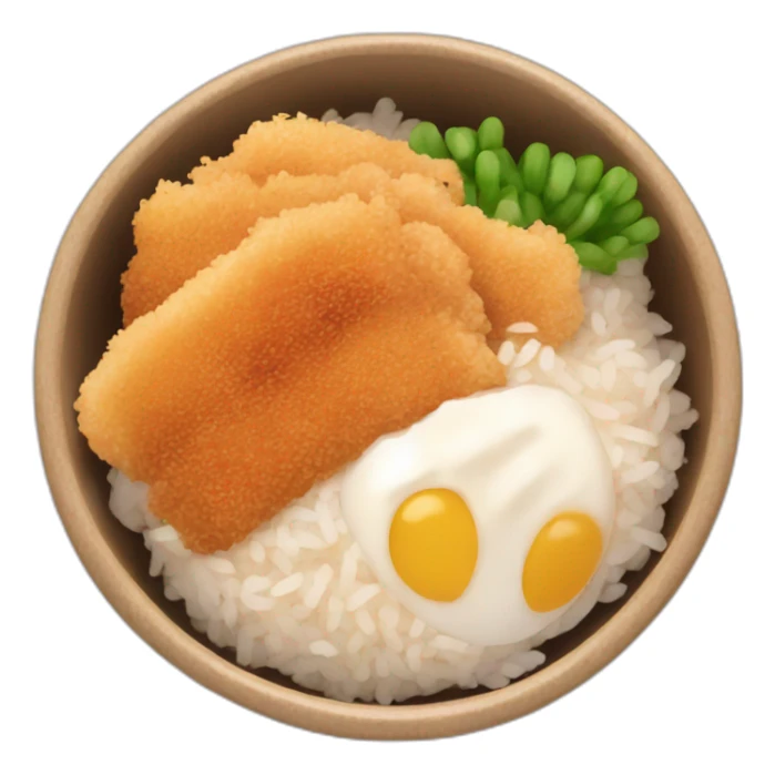 Tonkatsu bowl rice sticker