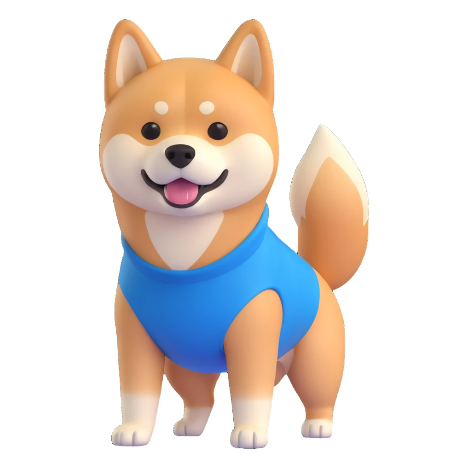 shiba inu fitness sticker