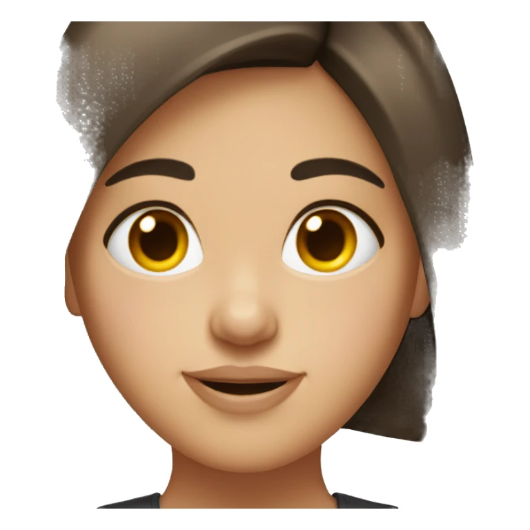 Brunette girl with double chin sticker