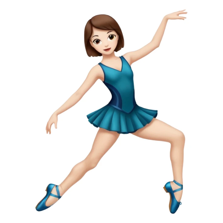 Jazz dancer white with brown hair wearing jazz shoes  sticker