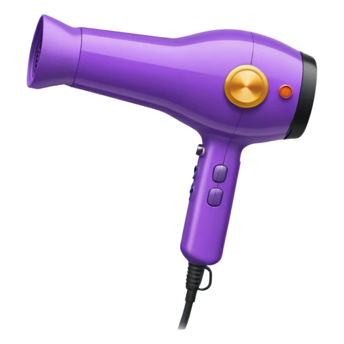 purple hair dryer sticker