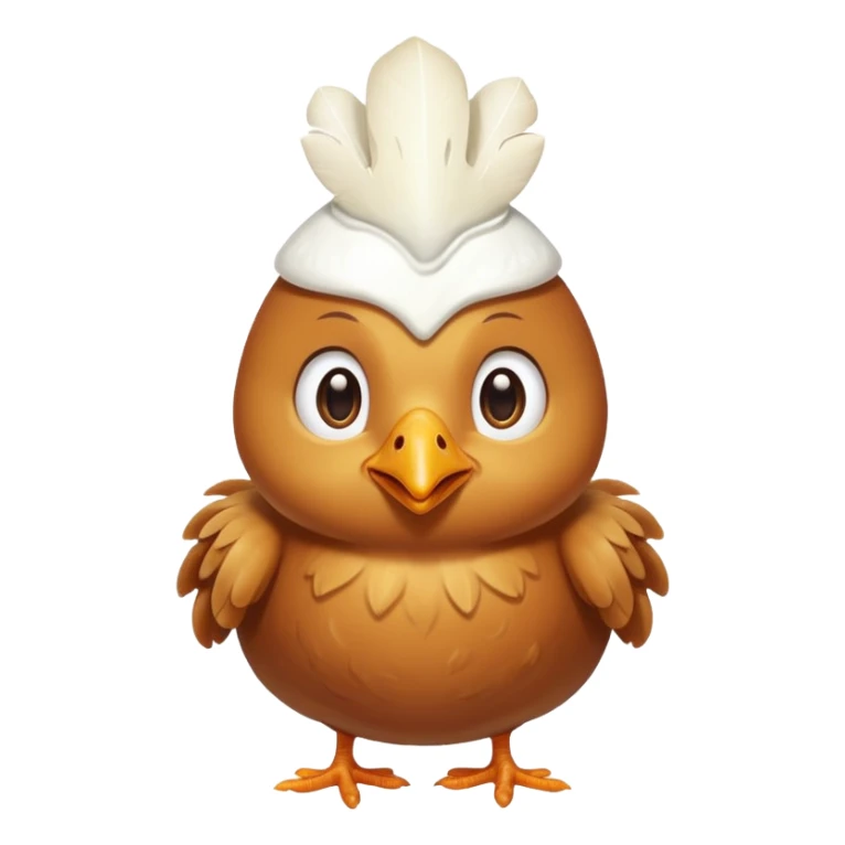 live chicken with a pat of butter on its head sticker