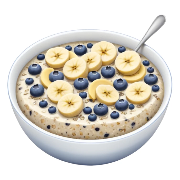 Overnight oats with banana,blueberries, honey, sky, chiaseeds sticker
