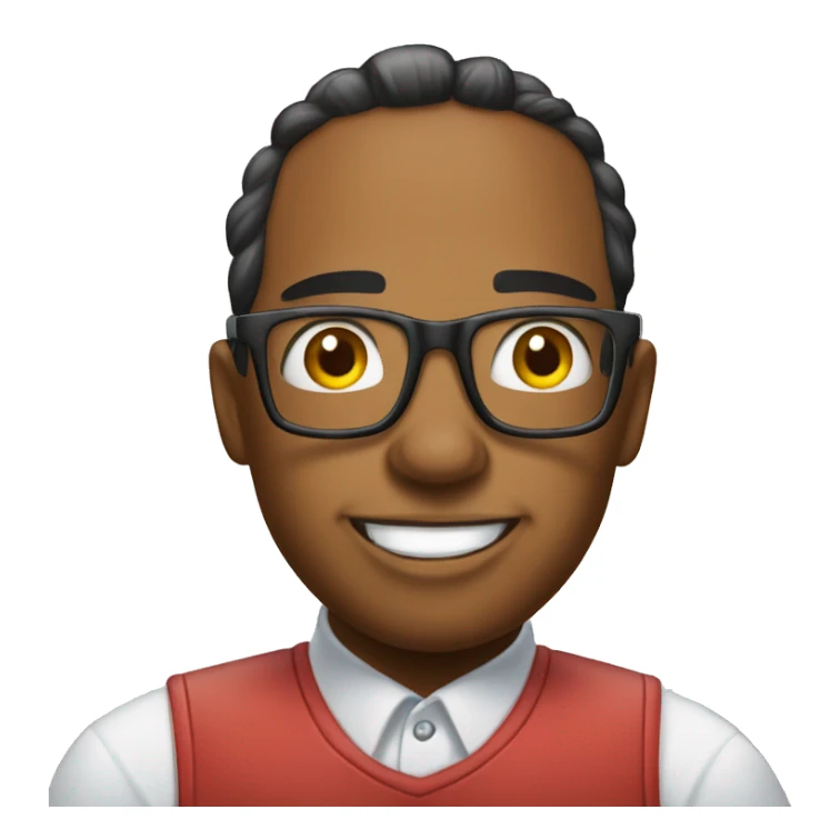 Dorky nerd wearing glasses working out of a warehouse while eating skittles sticker