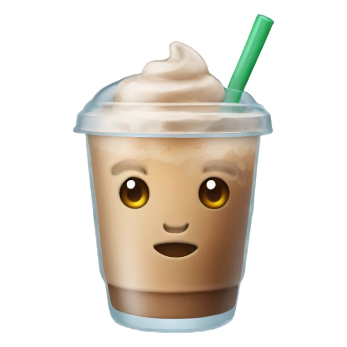 iced latte in a see through cup sticker