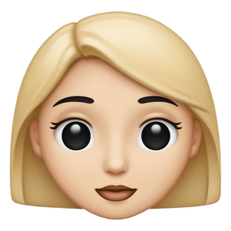 Emoji with black hearts for the eyes sticker