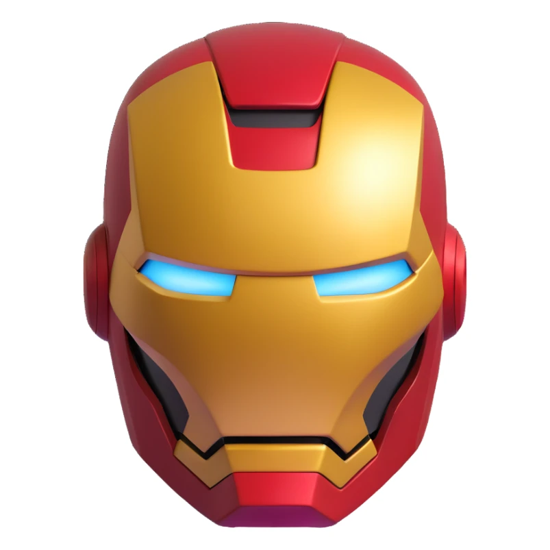 iron man helmet red and gold sticker