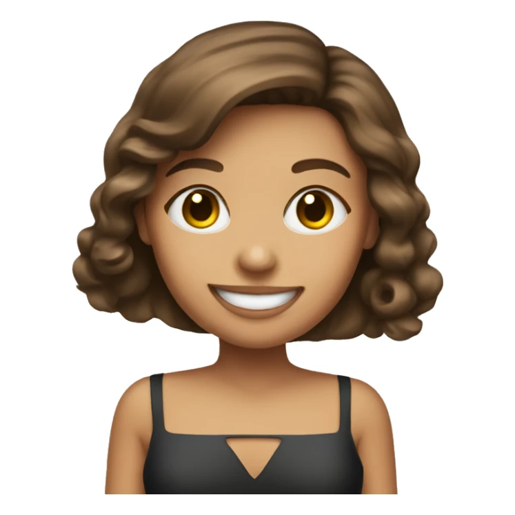 Smiling brown haired girl with martini in hand sticker