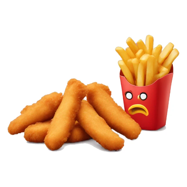 Chicken nuggets with fries  sticker