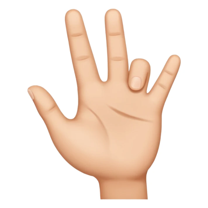 make a hand like the regular one but make it an L shape with the finger and thumb  sticker