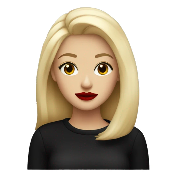 blondie woman with red lips and in black sweater sticker