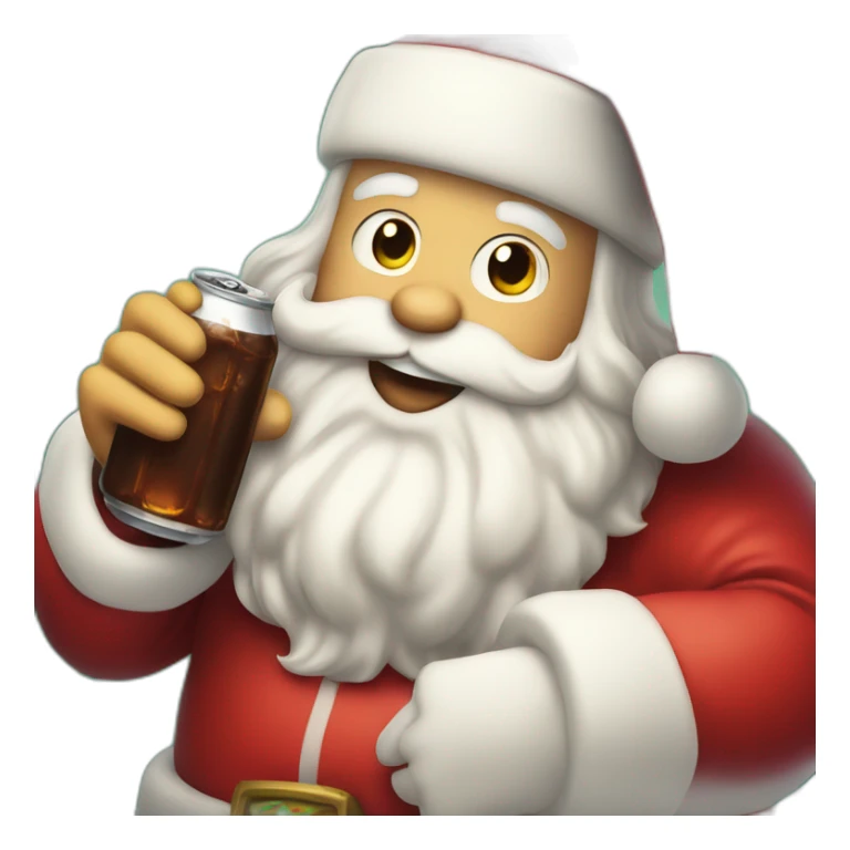 Santa Claus with a Coca Kola in his hand sticker