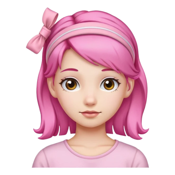 Pink hairband girl  sticker