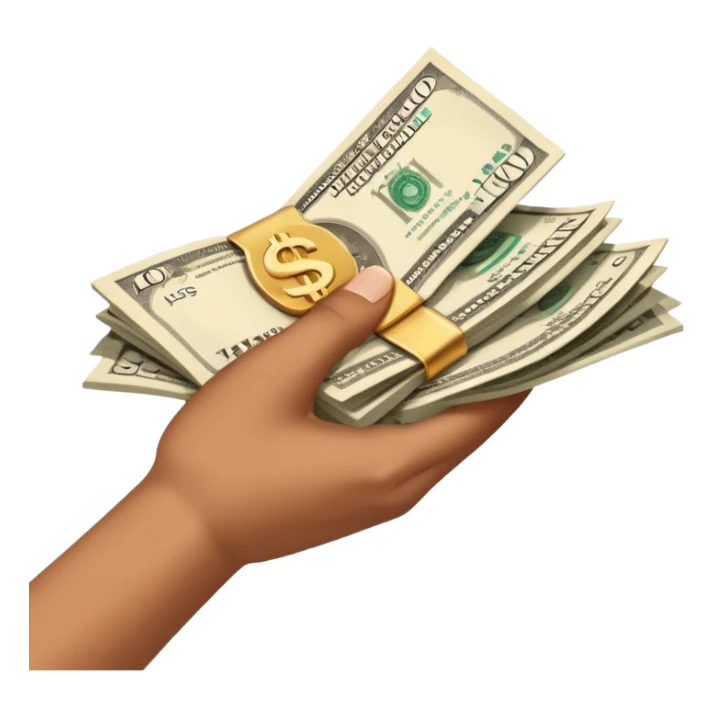 just hand handling money to someone sticker