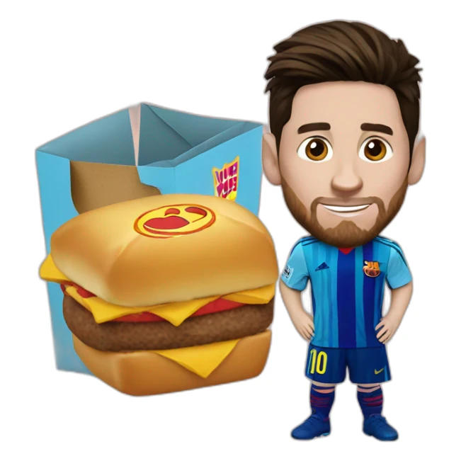 Messi with happy meal sticker