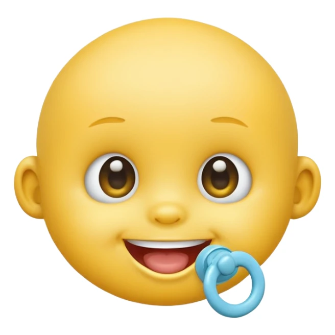 emoticon baby with sucker sticker