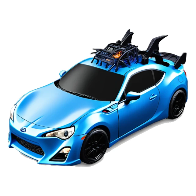    dark blue Scion FR-S scary Halloween monster rc car sticker
