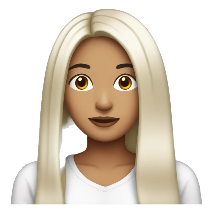 Latina with long black straight hair  sticker