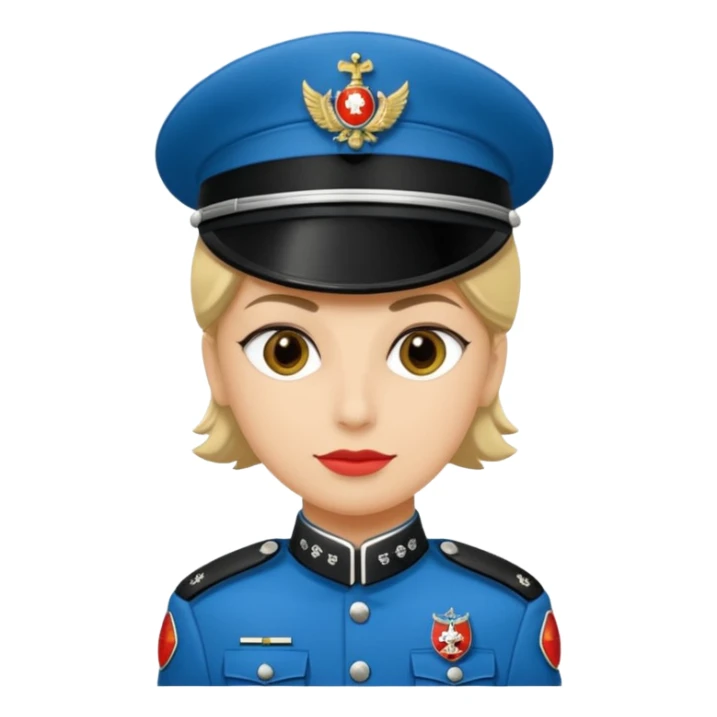 Un emoji di un carabiniere con il grado da carabiniere con uniforme nera sticker