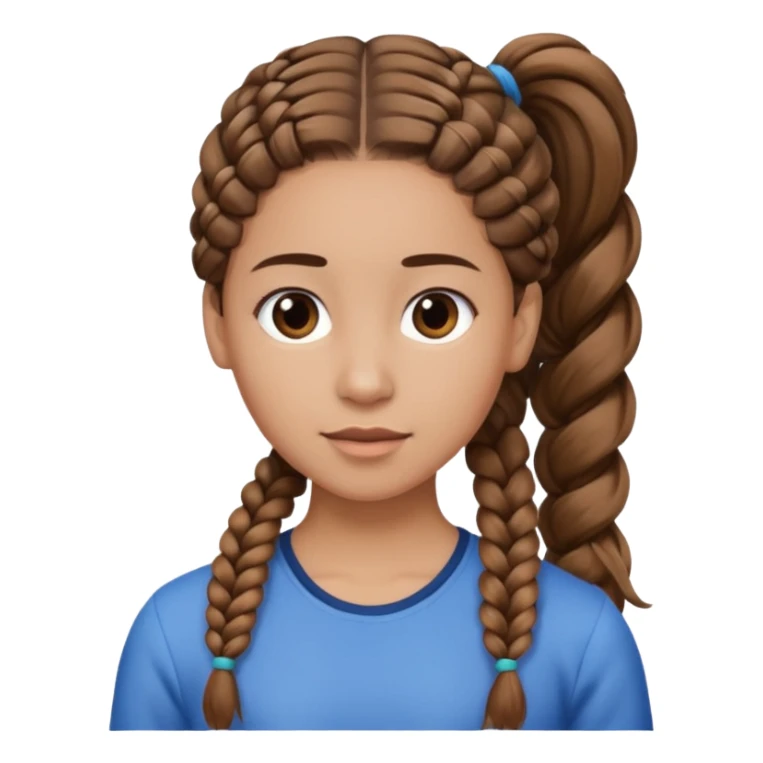 just hair braided hair tail sticker