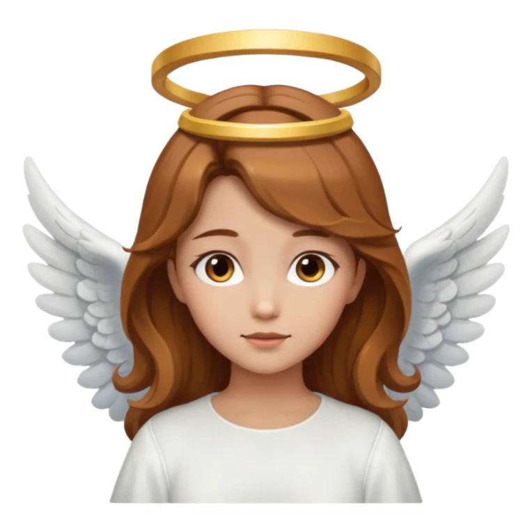 Angel girl with caramel brown hair sticker