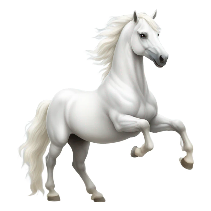 Rearing magestic white Horse sticker