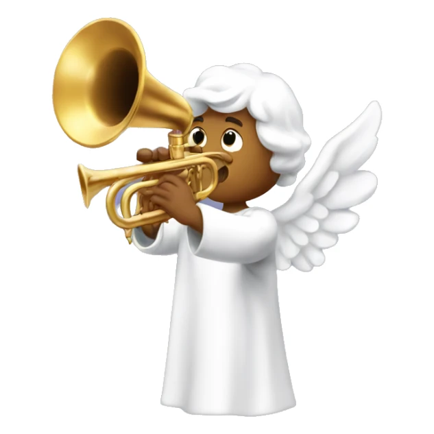 An angel playing the trumpet sticker