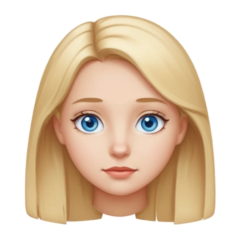 A girl with blue eyes, light hair to her chin sticker