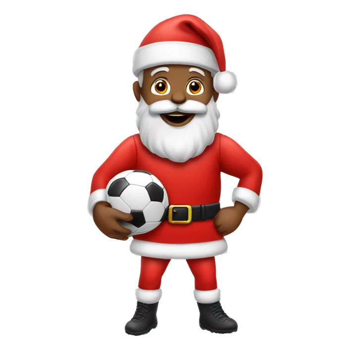 Papá Noel jugando futbol sticker