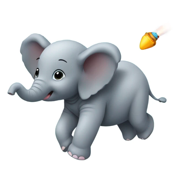 Baby elephant swimming in outer space  sticker