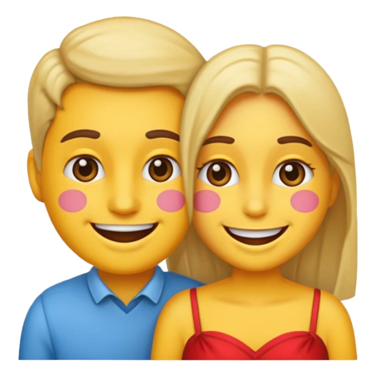 un emoji de novios tienros sticker