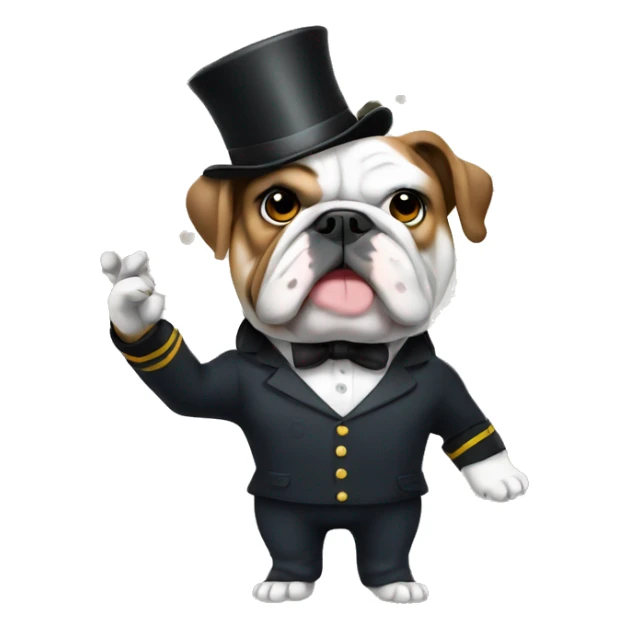 english bulldog conductor music sticker