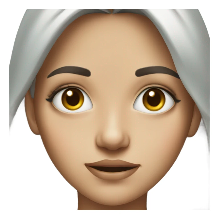 realistic portrait of girl with grey eyes sticker