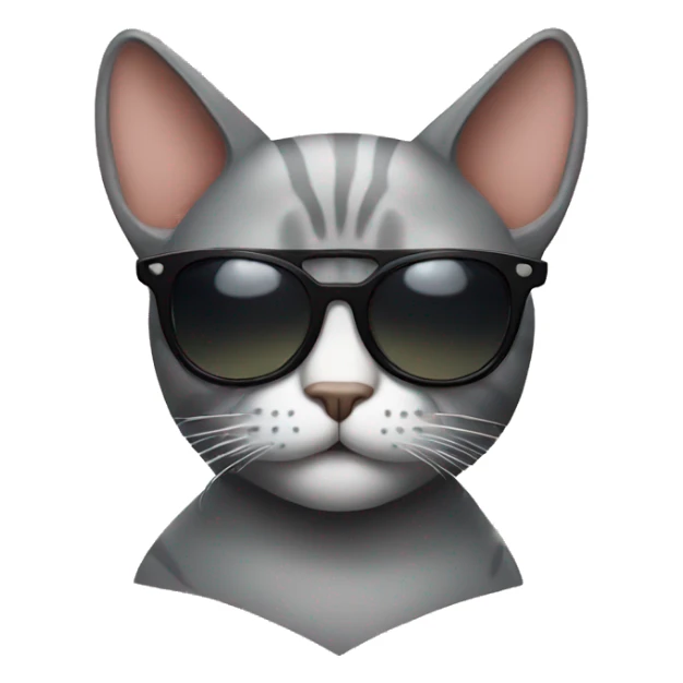 Cat with sunglasses sticker