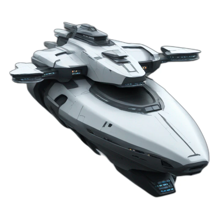 Starship warship futuristic spacecraft black sticker