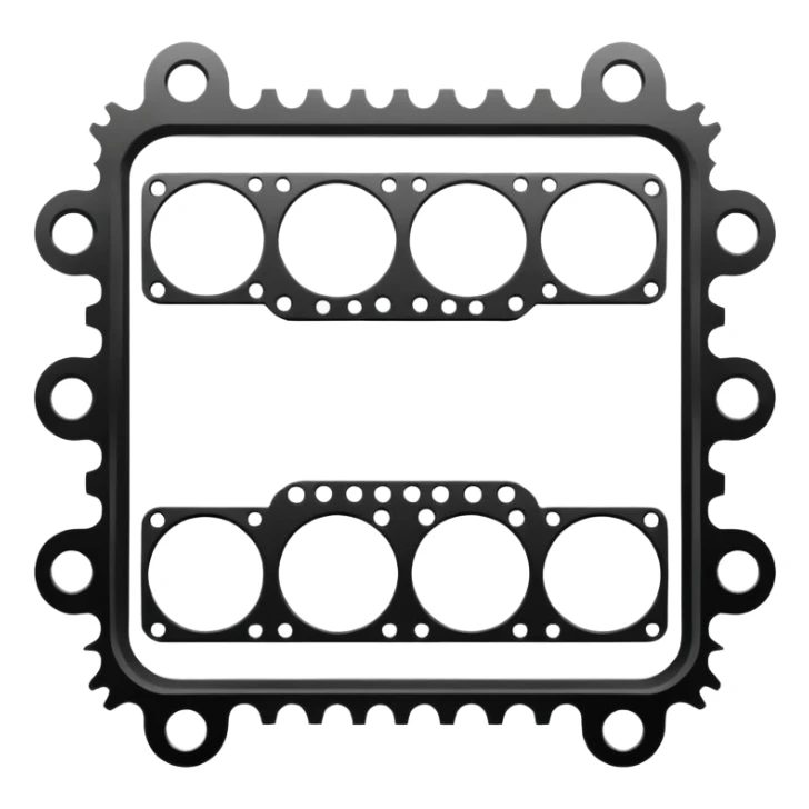 Minimalist film strip with empty frames and sprocket holes along both sides, black and white, iOS emoji style sticker