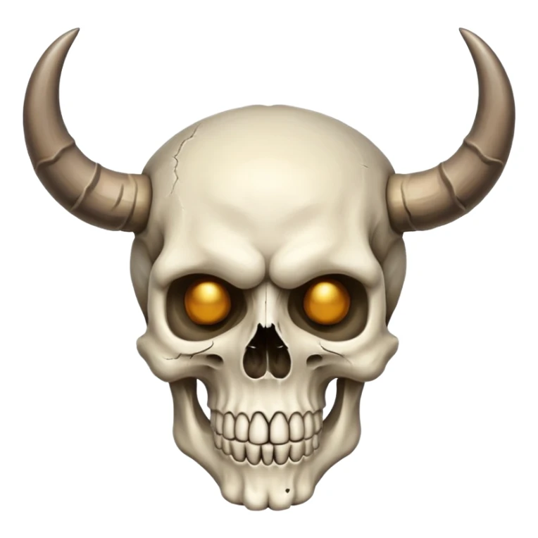 skull with horns sticker