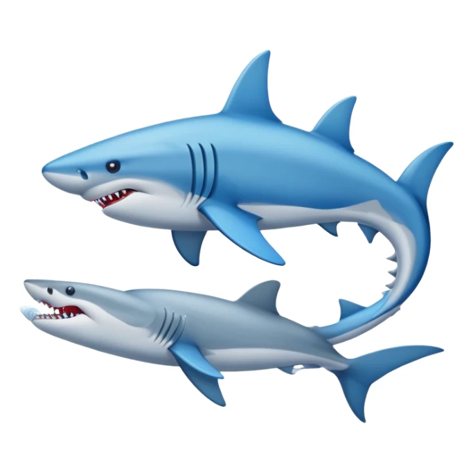 Haz un tiburón con zapatos azules sticker