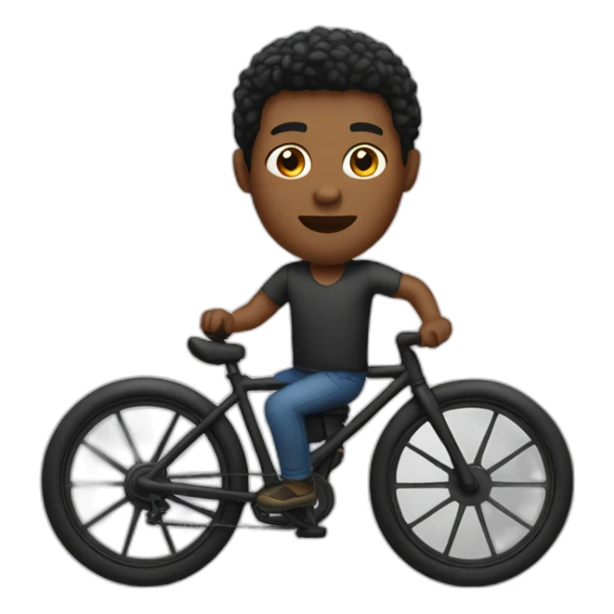 black-man-on-bike sticker