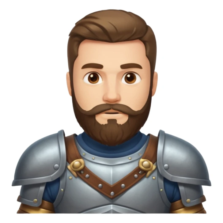 heroic man with beard sticker