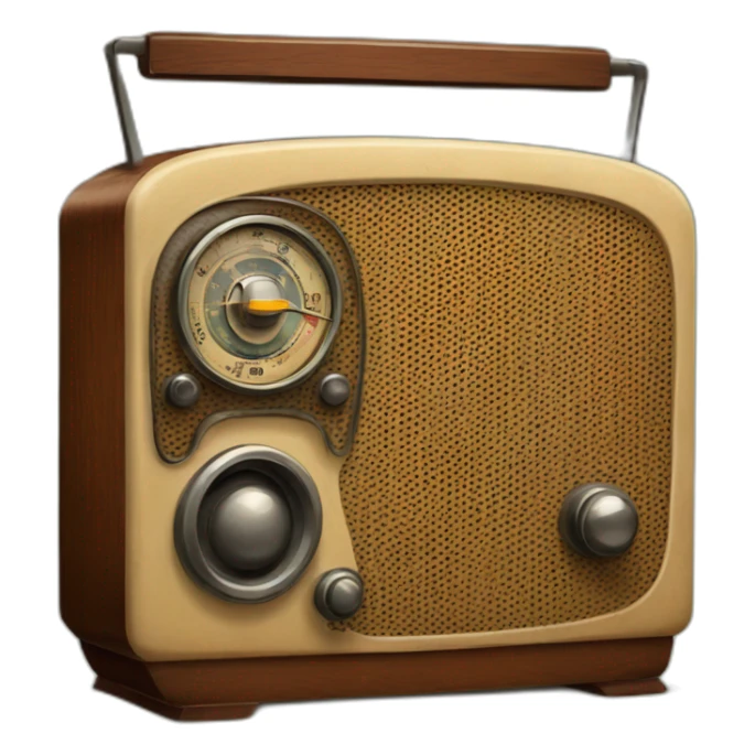 cartoon vintage 1930 radio sticker