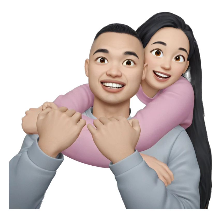 happy couple sharing a moment sticker