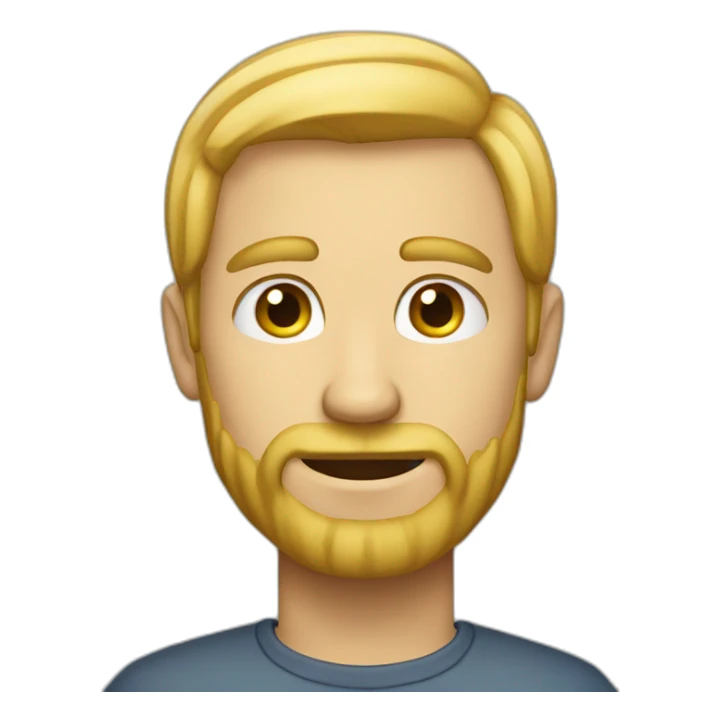 blond man with thin beard sticker