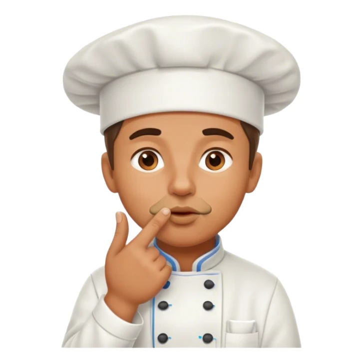 Chef making holding fingers together kissing his mouth sticker