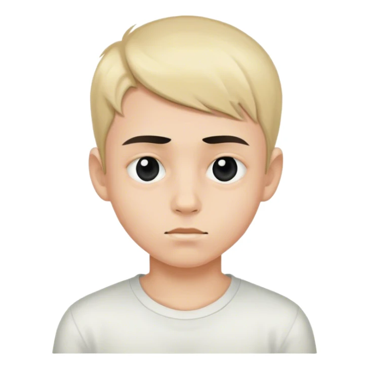 portrait of a boy with a black eye sticker