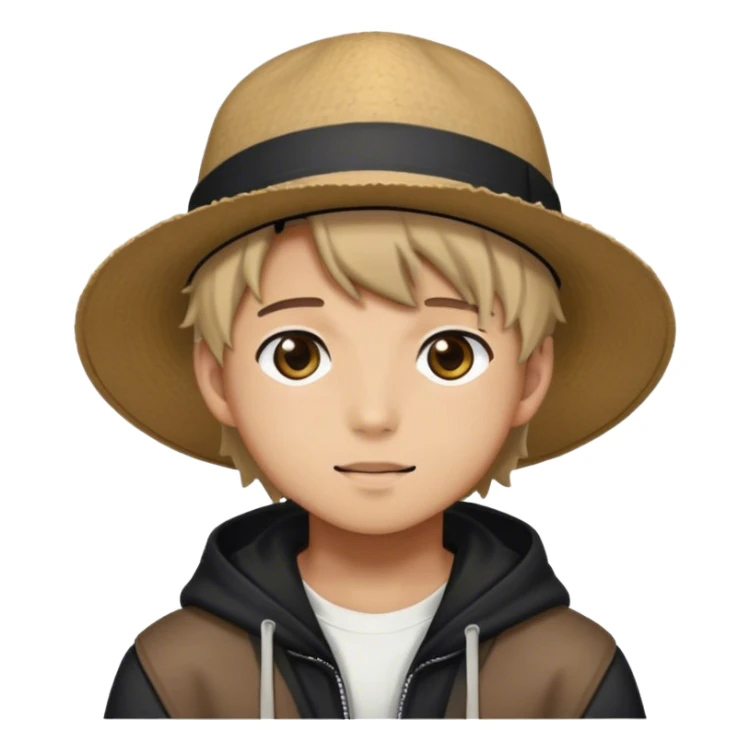 I.N of stray kids with hat sticker