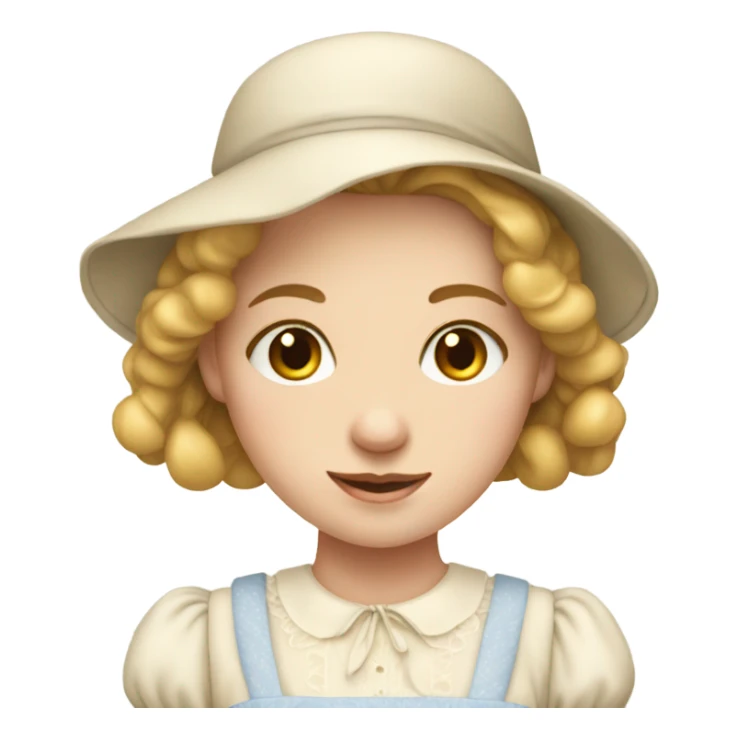Pale Milkmaid dress girl portrait  sticker