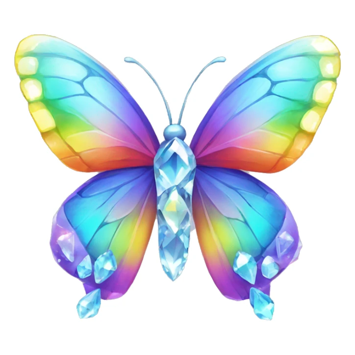One Rainbow-Diamond-Gem-Butterfly-Crystal-Fly sticker