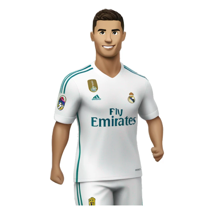 Cristiano ronaldo at Real Madrid with the jersey sticker